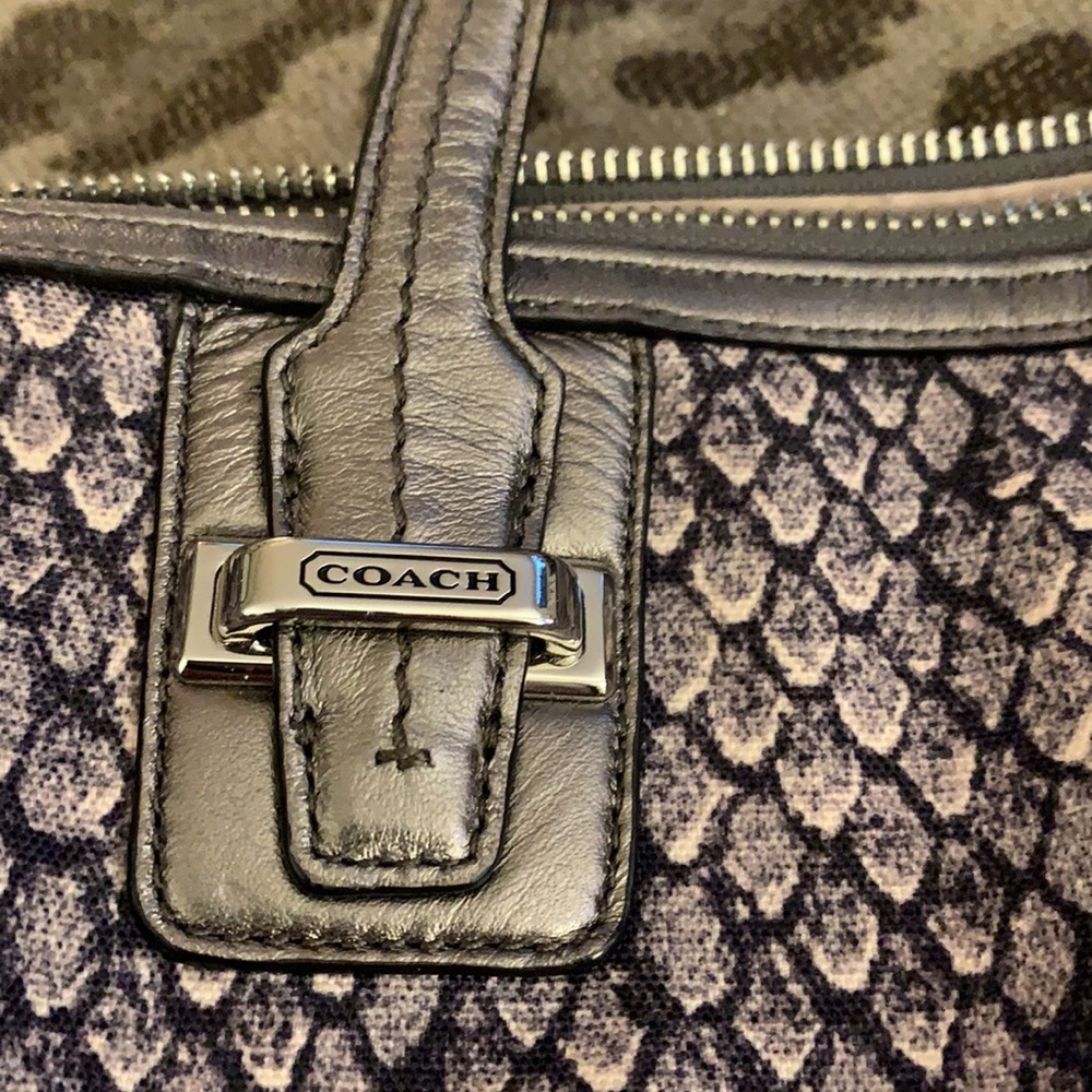 Coach Pewter Python Canvas Crossbody - Picture 5 of 15